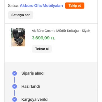 Hepsiburada Ofis Sandalyesi Siparişim Teslim Edilmedi Ve İletişim Sorunları Yaşadım