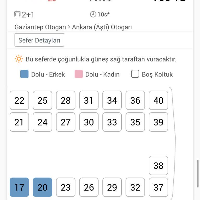 Yeni Diyarbakır Seyahat Yanlış Koltuk Düzeni Ve Fiyatlandırma Sorunu