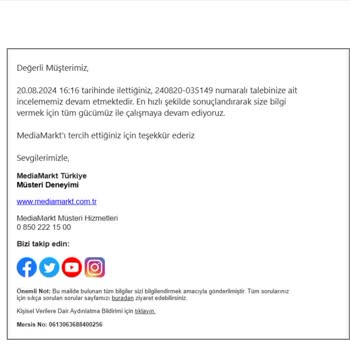 Media Markt'tan Alınan Televizyonun İade Sürecinde Yaşanan Sorunlar