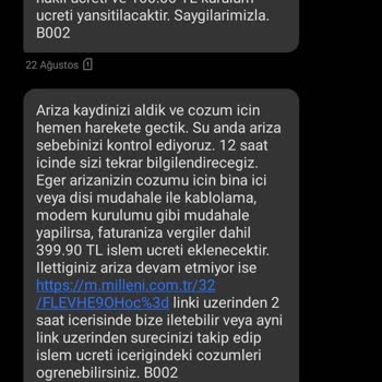 Millenicom Kullanamadığım İnternetin Ücreti İsteniyor