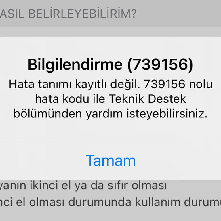 Sahibinden 739156 Numaralı Hata Kodu
