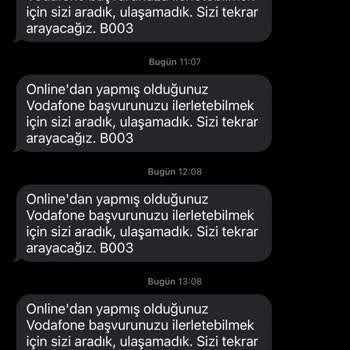 Vodafone'un Bitmeyen Aramaları ve Mesajları