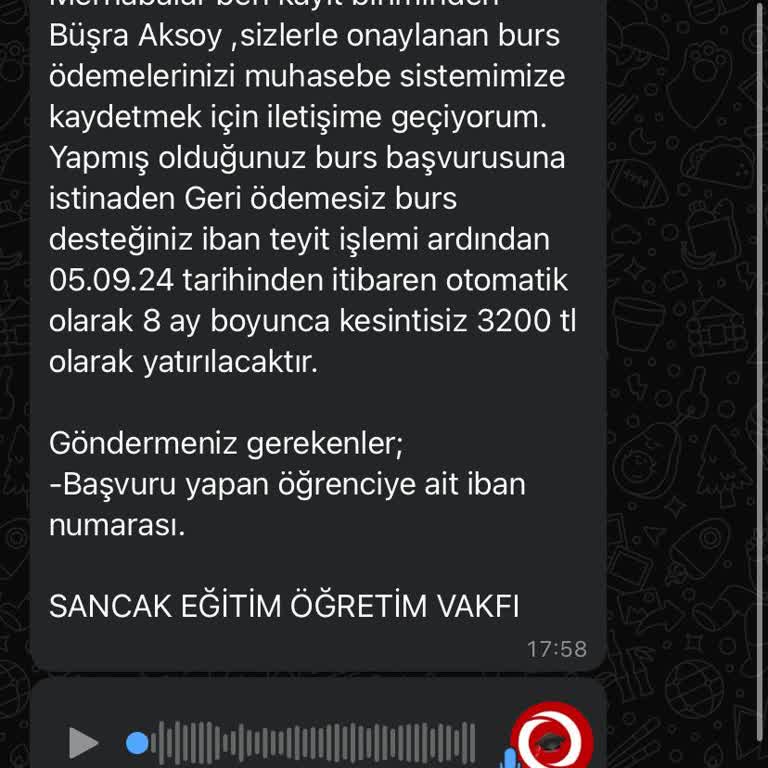 Sancak Eğitim Öğretim Vakfı (Burs) Sancak Eğitim Öğretim Vakfı Verilemeyen Burs (kayıtlı Resmi Yer Değil)