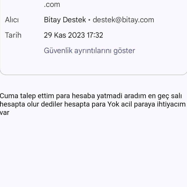 Bitay Para Çekme İşleminde Yaşanan Sorun Ve İletişim Eksikliği!