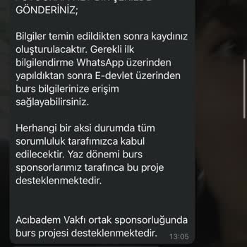 Acıbadem Vakfı (Burs Başvurusu) Acıbadem Burs Verme Adına Yanıltma