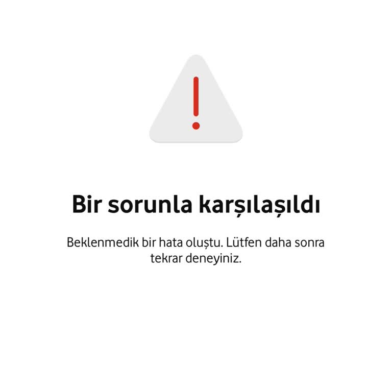 Vodafone Ek Paket Sayfası Hatası ve Yardım Talebi