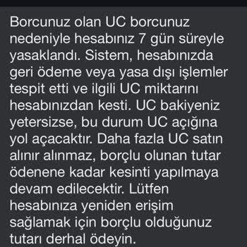 PUBG Mobile Uc Banı