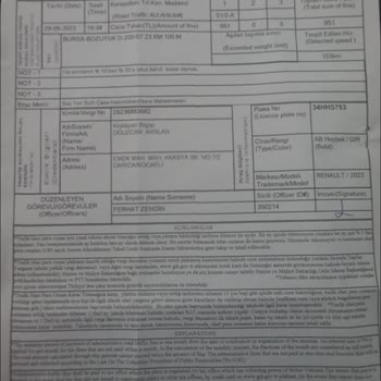 Goldcar Şahsa Ait Olmayan Trafik Cezası