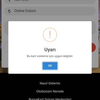 BURULAŞ Kartınız Vize İçin Uygun Değil