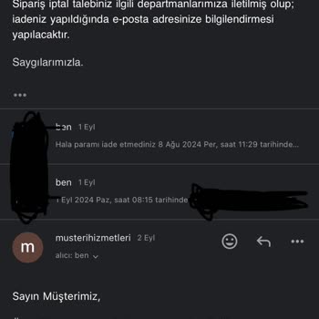Bernardo İade Yapmıyor Oyalıyor.