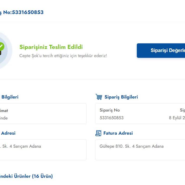 Cepte Şok Teslim Edilmeyen Siparişe Para Kesintisi Yapıldı