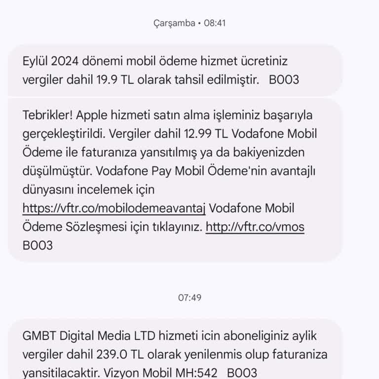 Adzentre Mobil Ödeme Aboneliği ve Fatura İadesi Talebi
