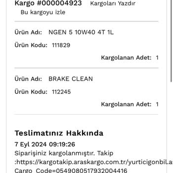 Motul Madeni Yağlar Eksik Ürün Teslimatı Ve İletişim Sorunu