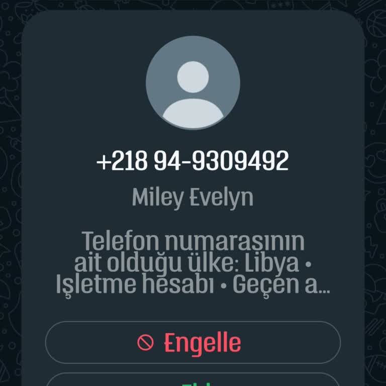 WhatsApp +218 İle Başlayan Numaradan Gelen Mesaj Sorunu