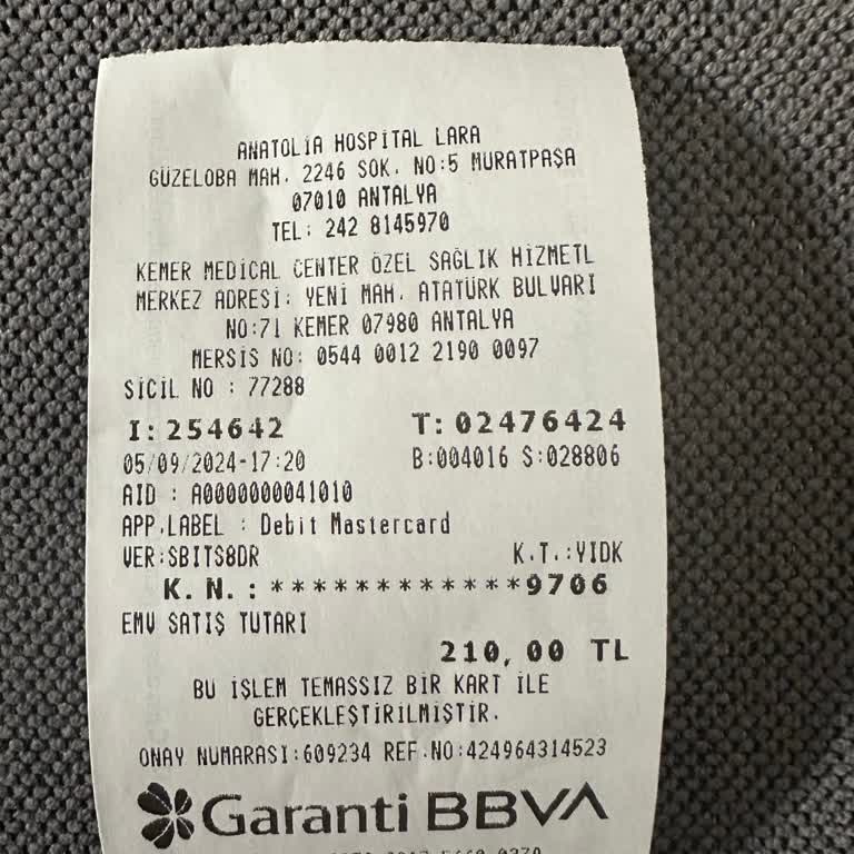 Anadolu Hastanesi Antalya Lara İğne Olma Ücreti Hk