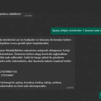 Supplementler.com İade Ürünü Almamak İçin Ellerinden Geleni Yapıyorlar