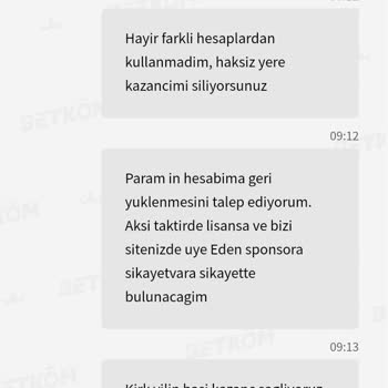 Betkom Bakiyemi Haksiz Yere Sildi