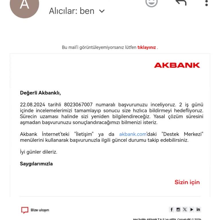 Akbank 19 Gündür Basit Bir Şikayeti Hala İnceliyor