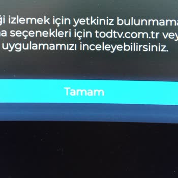 TOD Tv Bu İçeriği İzlemek İçin Yetkiniz Bulunmamaktadır.