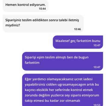 Getir Siparişlerde Eksiklik Ve Hasar Problemi