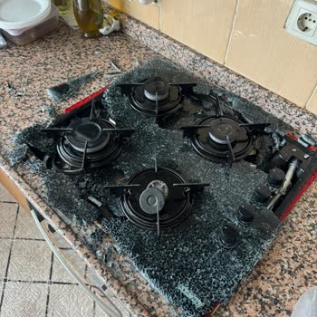 Kumtel Camlı Ocak Camı Tuzla Buz Oldu
