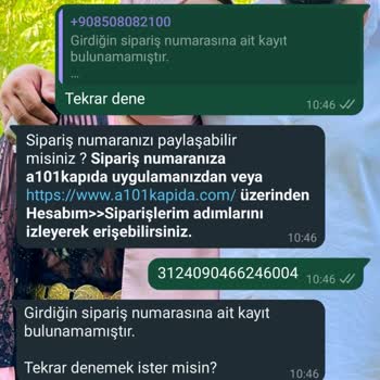 A101 Siparişin Gelmemesi Ve Müşteri Temsilcisi Muhatabı Bulamamak