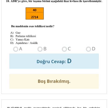 Öz Erdem Sürücü Kursu SRC 5 Test Soruları