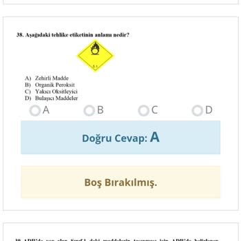 Öz Erdem Sürücü Kursu SRC 5 Test Soruları