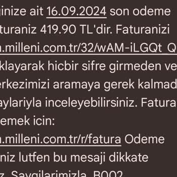 Millenicom Sabit Fiyatlı İnternet Paketinde Fatura Sorunu