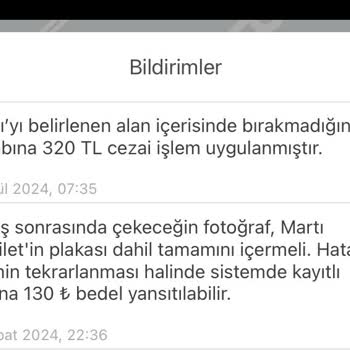 Martı Kullanım Alanı Tutarsızlığı Sebebiyle Ceza Yedim