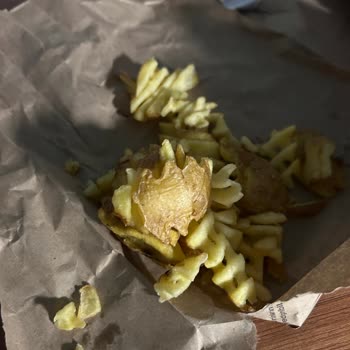 Popeyes Yemekler Ezilmiş Halde