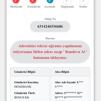 Kuryenet Şikayeti Teslim Sorunu