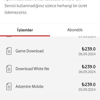Vodafone Pay Adıma Açılan İzinsiz Abonelik