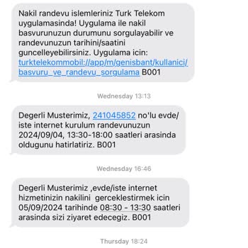 Türk Telekom Nakil İşlemlerinin Denilen Tarihte Asla Yapılmaması.