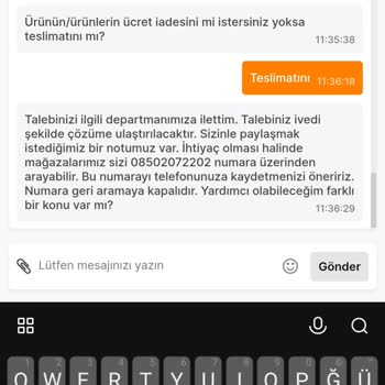 Migros Sanal Market Eksik Ürünlerim İçin İletişime Geçilsin