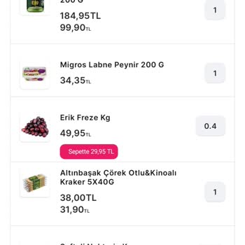 Migros Sanal Market Eksik Ürünlerim İçin İletişime Geçilsin