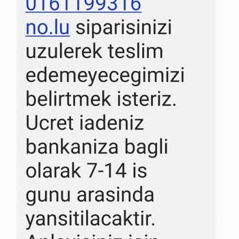 Watsons İptal Ettiği Siparişin Geri Ödemesini Yapmıyor!
