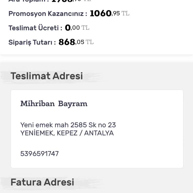 Gratis Sipariş İptal Etme