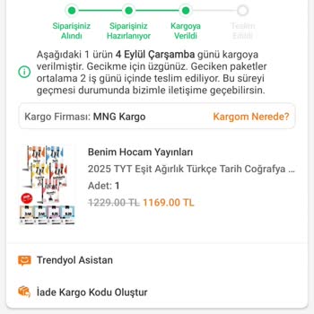 MNG Kargo Ürün Hakkında Bilgi Alamama