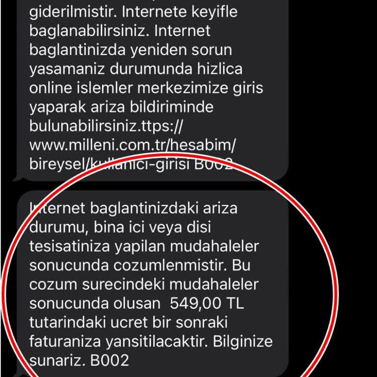 Millenicom Haksız Ücret Talebi