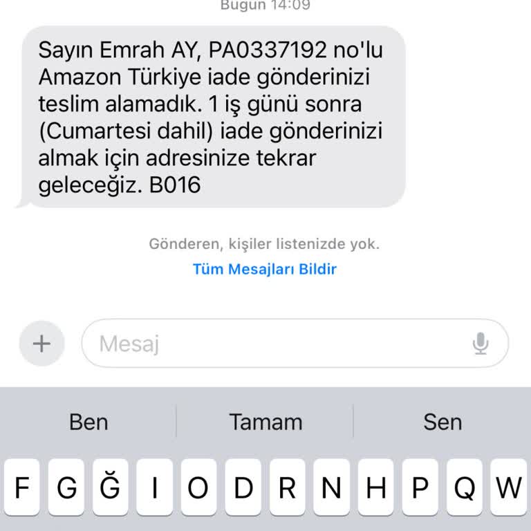 Kolay Gelsin İademi Teslim Almıyor