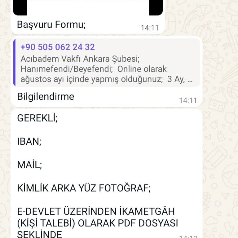 Acıbadem Vakfı (Burs Başvurusu) Kimlik Bilgilerimle Yapılan İşlemleri Reddetme Ve Sorumluluk Talebi
