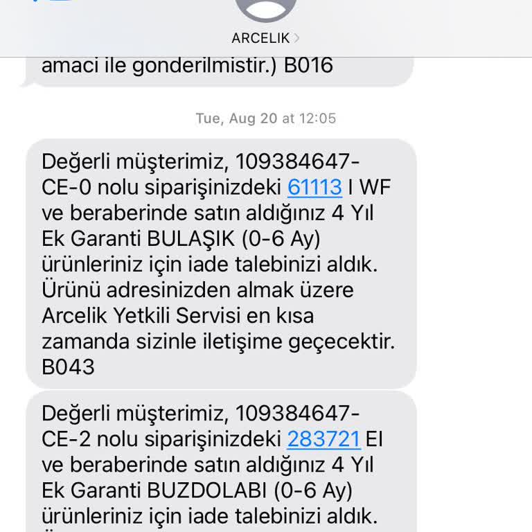 Arçelik'ten Ücret İadesi Sorunu ve Müşteri Mağduriyeti