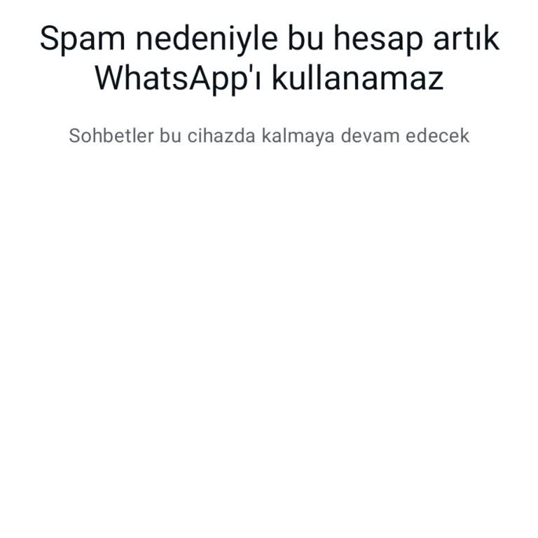 WhatsApp Spamlandı Sürekli Spamlanıyorum