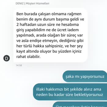 Amazon.com.tr Para İadesi Yapmaması