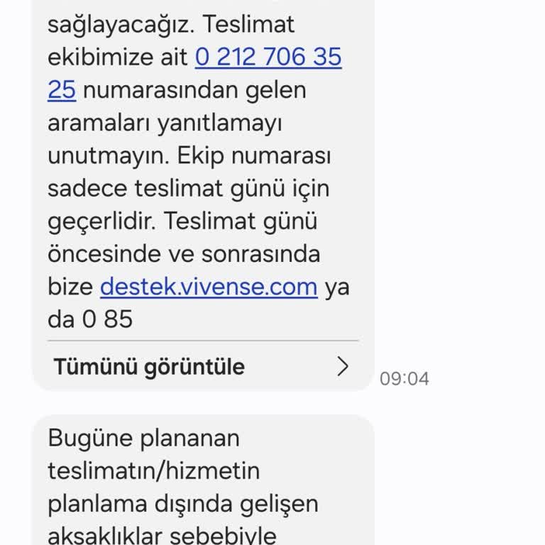 Vivense Ürünü Teslim Etmiyor