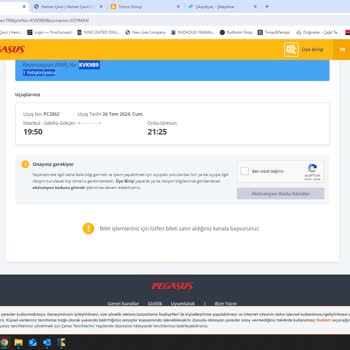 Pegasus Uçuşunda Yaşanan Uzun Gecikme Ve Yanıltıcı Bilgilendirme