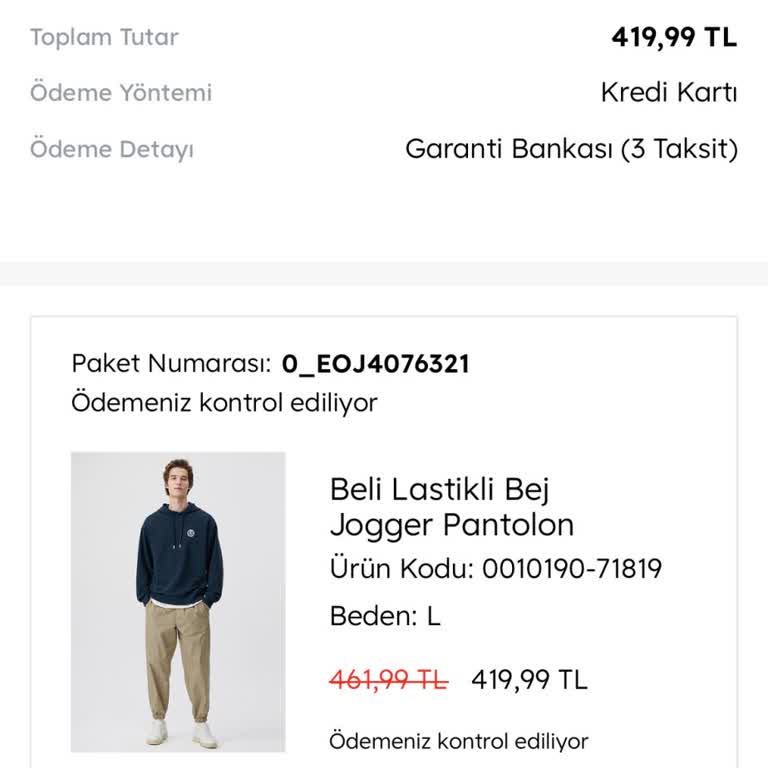 Mavi.com Ödemeniz Kontrol Ediliyor Hatası.