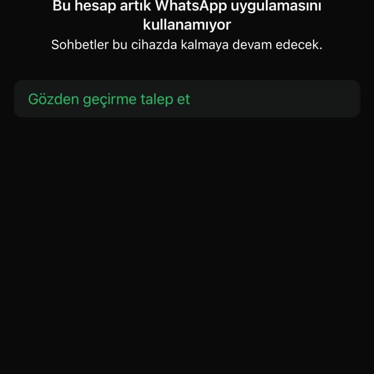 WhatsApp Hesap Engeli