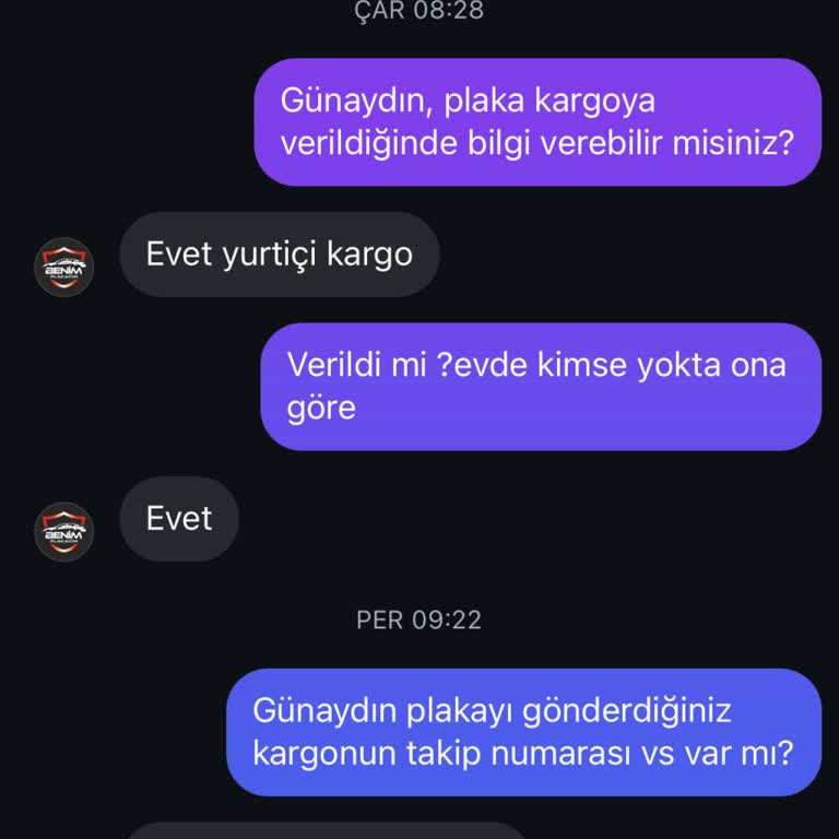 Benimplakacim Aman Diğim Sipariş Verme!